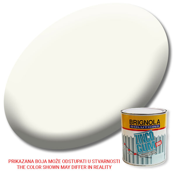Direct paint for zinc<br>Brignola, Bianco - 17-600<br>0,75L, Pcs<br>#3303