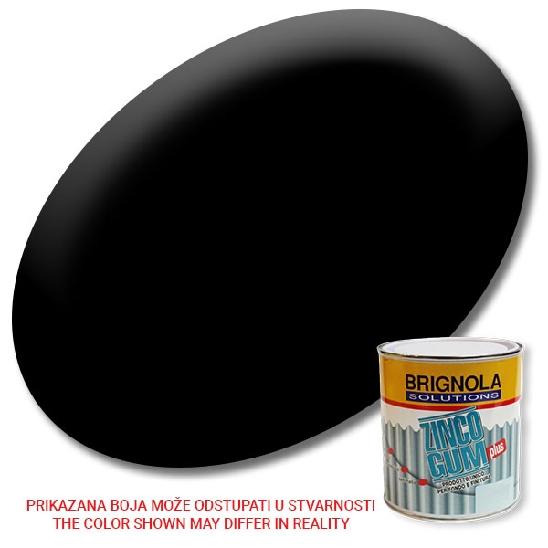 Direct paint for zinc<br>Brignola, Nero - 17-940<br>0,75L, Pcs<br>#3304