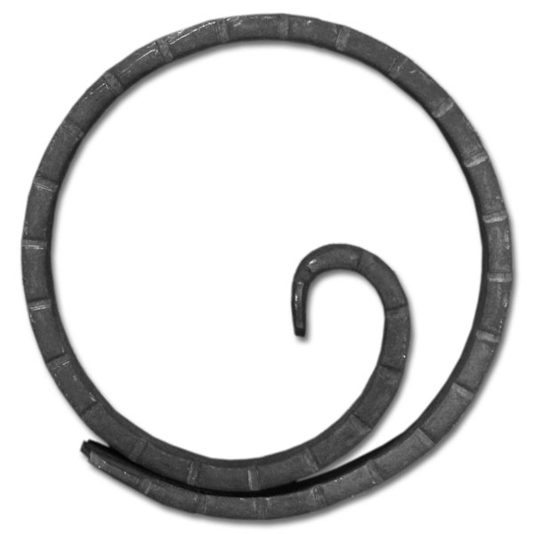 Circle With Fishtail End<br>12x6, FI 120, Textured<br>Pcs<br>#3336