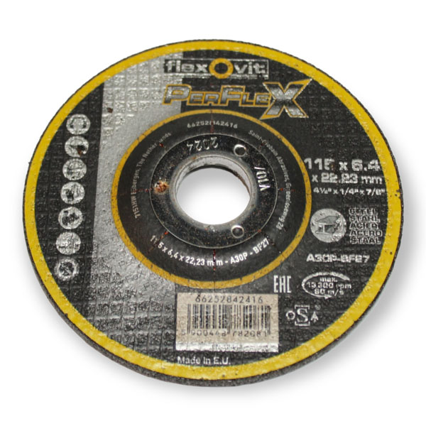 Grinding disc<br>Cutting Disc - Flexovit perflex metal<br>125X6,4<br>#3091