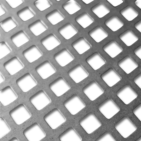 Sheet metal - perforated - square holes - galvanized<br>QG 10-15<br>1.5x1000X2000<br>#4733